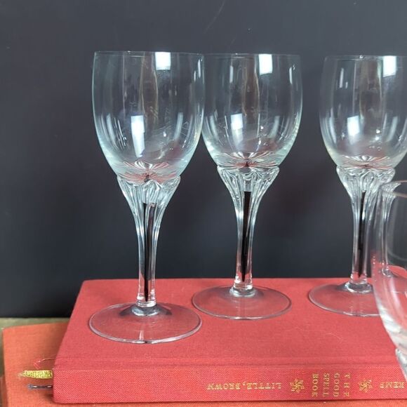 Belfor exquisite black stem liquor shot glass set of 6 - Picture 3 of 9